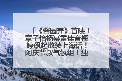 《酱园弄》首映！章子怡杨幂雷佳音梅婷飙起散装上海话！阿庆爷叔气氛组！独独没见他……