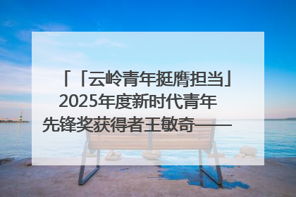 「云岭青年挺膺担当」2025年度新时代青年先锋奖获得者王敏奇——澜沧江上好渔人