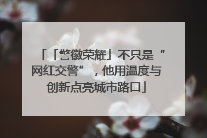 「警徽荣耀」不只是“网红交警”，他用温度与创新点亮城市路口