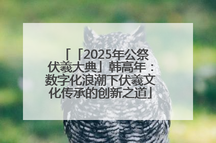 「2025年公祭伏羲大典」韩高年：数字化浪潮下伏羲文化传承的创新之道