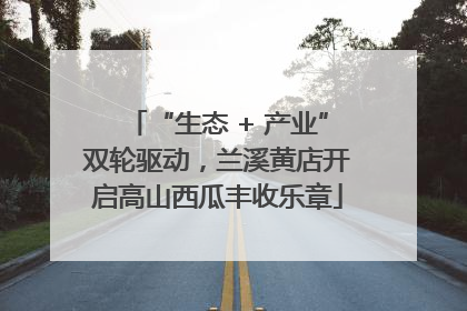 “生态 + 产业”双轮驱动，兰溪黄店开启高山西瓜丰收乐章