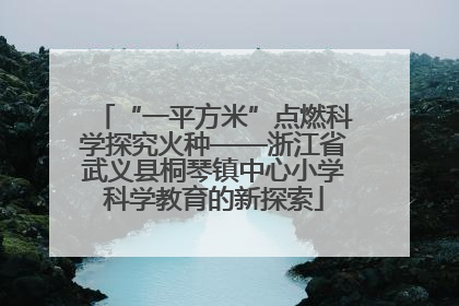 “一平方米”点燃科学探究火种——浙江省武义县桐琴镇中心小学科学教育的新探索