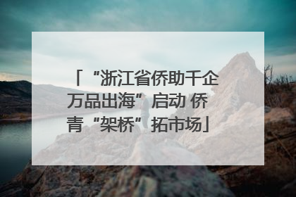 “浙江省侨助千企万品出海”启动 侨青“架桥”拓市场