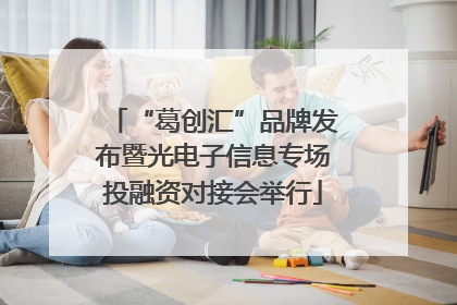 “葛创汇”品牌发布暨光电子信息专场投融资对接会举行