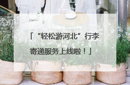 “轻松游河北”行李寄递服务上线啦！