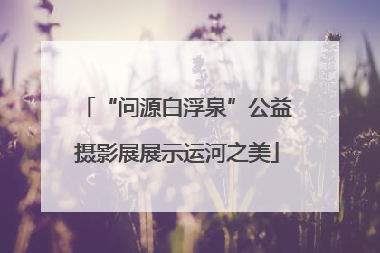 “问源白浮泉”公益摄影展展示运河之美