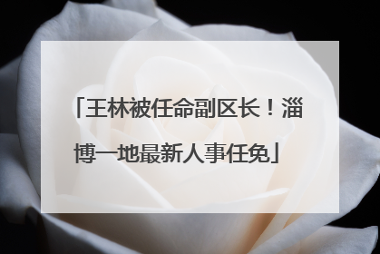 王林被任命副区长！淄博一地最新人事任免