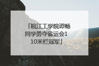 皖江工学院谭畅同学勇夺省运会110米栏冠军