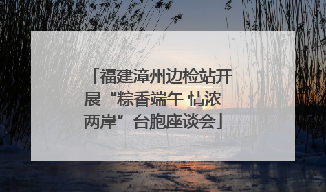 福建漳州边检站开展“粽香端午 情浓两岸”台胞座谈会
