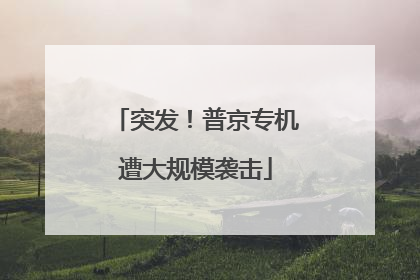 突发！普京专机遭大规模袭击