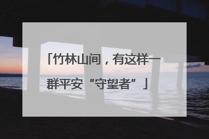 竹林山间，有这样一群平安“守望者”