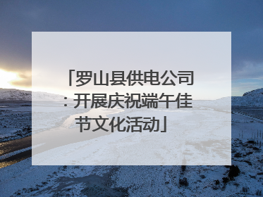 罗山县供电公司：开展庆祝端午佳节文化活动