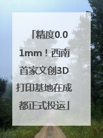 精度0.01mm！西南首家文创3D打印基地在成都正式投运