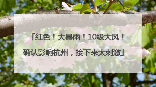 红色！大暴雨！10级大风！确认影响杭州，接下来太刺激