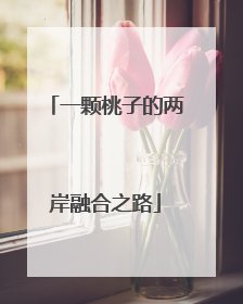 一颗桃子的两岸融合之路