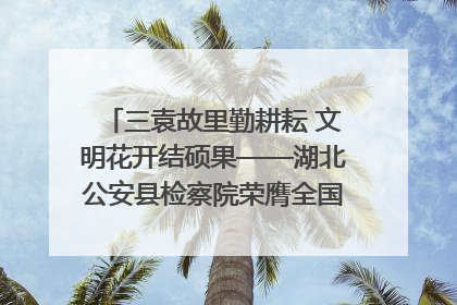 三袁故里勤耕耘 文明花开结硕果——湖北公安县检察院荣膺全国文明单位称号