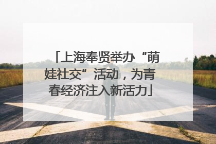 上海奉贤举办“萌娃社交”活动，为青春经济注入新活力