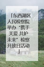 东西湖区人民检察院举办“携手关爱 共护未来”检察开放日活动