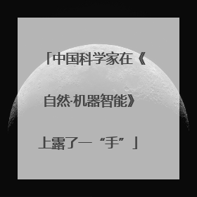 中国科学家在《自然·机器智能》上露了一“手”