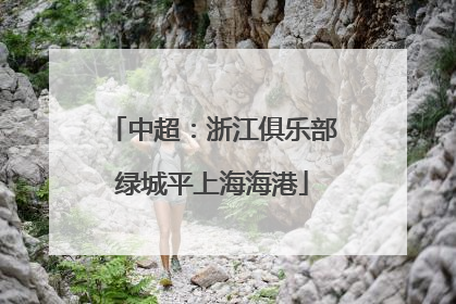 中超：浙江俱乐部绿城平上海海港