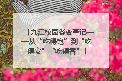 九江校园餐变革记——从“吃得饱”到“吃得安”“吃得香”