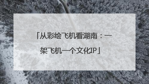 从彩绘飞机看湖南：一架飞机一个文化IP