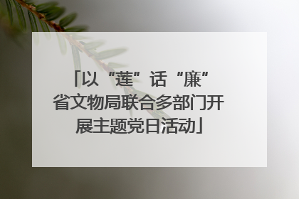 以“莲”话“廉” 省文物局联合多部门开展主题党日活动