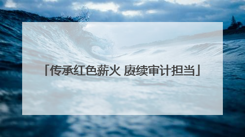 传承红色薪火 赓续审计担当
