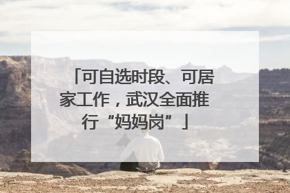 可自选时段、可居家工作，武汉全面推行“妈妈岗”