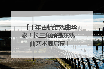 千年古镇绽戏曲华彩！长三角顾锡东戏曲艺术周启幕