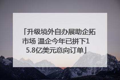 升级境外自办展助企拓市场 温企今年已拼下15.8亿美元意向订单