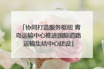 协同打造服务枢纽 青岛运输中心推进国际道路运输集结中心建设