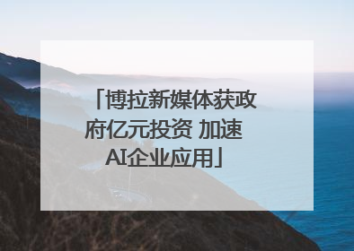 博拉新媒体获政府亿元投资 加速AI企业应用