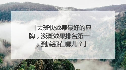 去斑快效果最好的品牌，淡斑效果排名第一，到底强在哪儿？
