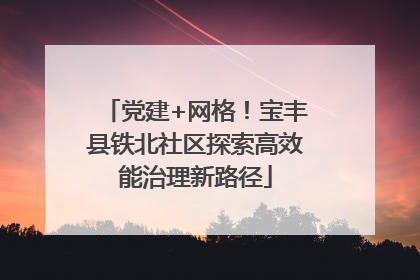 党建+网格！宝丰县铁北社区探索高效能治理新路径