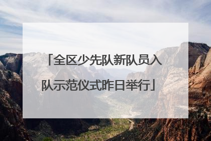 全区少先队新队员入队示范仪式昨日举行