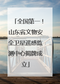 全国第一！山东省文物安全卫星遥感监测中心揭牌成立