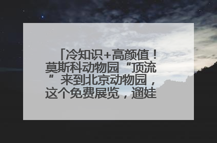 冷知识+高颜值！莫斯科动物园“顶流”来到北京动物园，这个免费展览，遛娃拍照两不误！