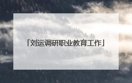 刘运调研职业教育工作