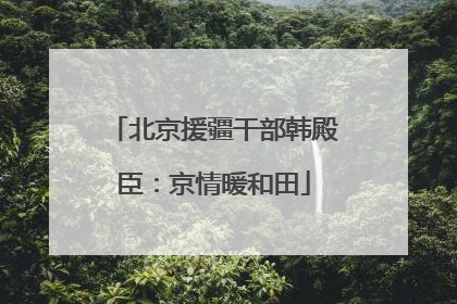 北京援疆干部韩殿臣：京情暖和田