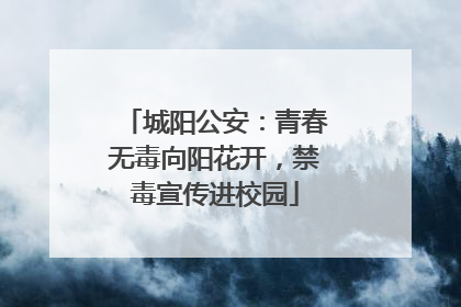 城阳公安：青春无毒向阳花开，禁毒宣传进校园