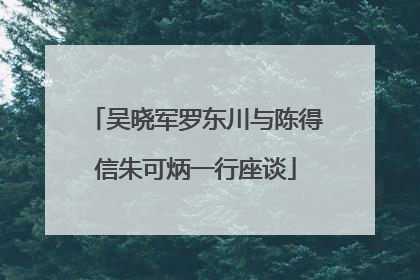 吴晓军罗东川与陈得信朱可炳一行座谈