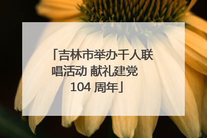 吉林市举办千人联唱活动 献礼建党 104 周年