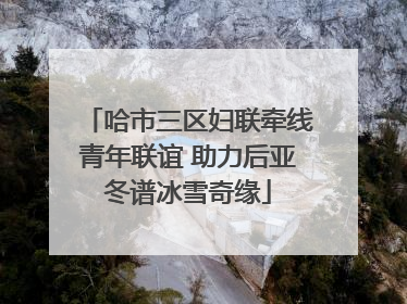 哈市三区妇联牵线青年联谊 助力后亚冬谱冰雪奇缘
