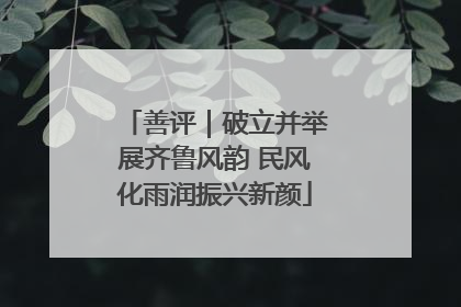 善评｜破立并举展齐鲁风韵 民风化雨润振兴新颜