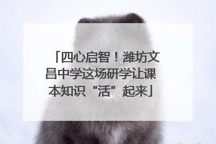 四心启智！潍坊文昌中学这场研学让课本知识“活”起来
