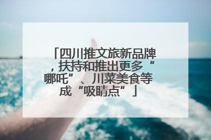 四川推文旅新品牌，扶持和推出更多“哪吒”、川菜美食等成“吸睛点”