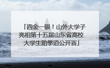 四金一银！山外大学子亮相第十五届山东省高校大学生跆拳道公开赛