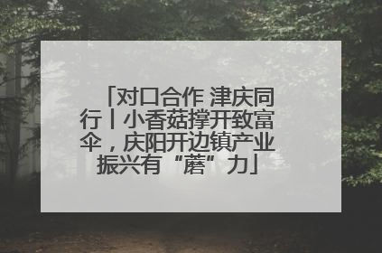 对口合作 津庆同行丨小香菇撑开致富伞，庆阳开边镇产业振兴有“蘑”力