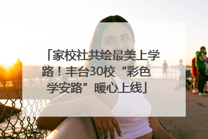 家校社共绘最美上学路！丰台30校“彩色学安路”暖心上线